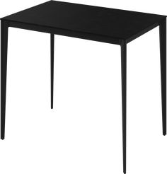 a black table on a white background with no one around it or the table top