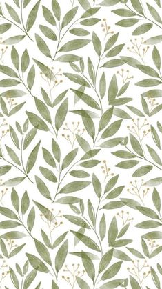 green leaves and berries on white background seamless wallpaper pattern stock photo - budget - free