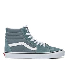 The Color Theory Collection allows you to create a unique color story by pairing vibrant, unexpected hues with our iconic footwear silhouettes. Made with sturdy suede and canvas uppers, the Color Theory Sk8-Hi honors our legendary high top shoe with eye-catching colorways ideal for the season. This timeless side-stripe style also includes reinforced toe caps, supportive padded collars, and signature rubber waffle outsoles. Vans' legendary high top, side-stripe shoe Durable suede and canvas upper High Top Shoe, Nike Air Pegasus, Striped Shoes, Nike Air Jordan 1 Low, Converse Run Star, Jordan 11 Retro Low, Jordan 13 Retro, Mens Shoes Casual Sneakers, Color Story