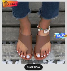 Women's Slippers Plus Size Outdoor Slippers Beach Slippers Outdoor Office Daily Summer Flat Heel Open Toe Casual Minimalism Walking Shoes Synthetics Loafer Solid Colored White Brown Brown Toe Post Beach Slippers, Brown Single Toe Strap Slippers For Beach, Brown Round Toe Flip Flops For Outings, Casual Beige Flip Flops With Single Toe Strap, Beige Casual Flip Flops With Single Toe Strap, Brown Flat Slippers For Summer, Brown Synthetic Slippers For Summer, Brown Slip-on Slippers For Summer, Casual Toe Post Flip Flops