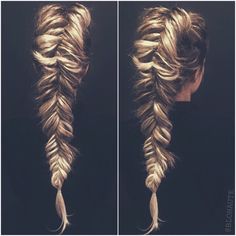 dutch fishtail braid Dutch Fishtail, Dutch Fishtail Braid, Hair Colorful, Fishtail Braids, Braid Ponytail, Stunning Hairstyles, Beautiful Braids