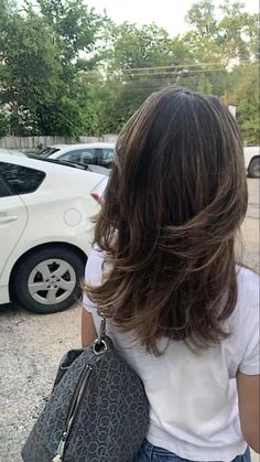 Layers All Around Haircuts, Layers Hair Styles Medium, Layered Haircut On Medium Hair, Movement Layers Hair, Thing Long Layered Hair, Haircuts Long Straight Hair Layers, Layered Hair Medium Back View, Long Hair With Layers Highlights, Layered Brown Hair With Lowlights