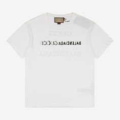 GUCCI x Balenciaga 22ss White T-shirt - GENUINE AUTHENTIC BRAND LLC Gucci X Balenciaga, Gucci Brand, White T Shirts, White T Shirt, White T, White Tshirt, Summer Collection, Balenciaga, Hoodie Shirt