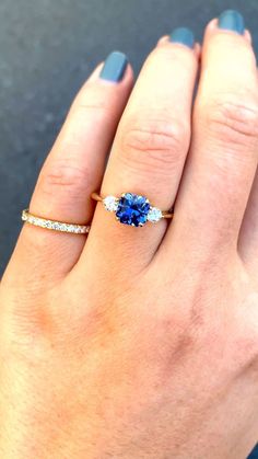 BESPOKE CEYLON SAPPHIRE ENGAGEMENT RING Square Sapphire Ring, Square Sapphire Engagement Ring, Three Stone Sapphire Engagement Ring, Ring With Blue Stone, Square Stone Ring, Three Stone Sapphire Ring, Maya Design, Blue Sapphire Wedding Ring, Wedding Rings Princess Cut