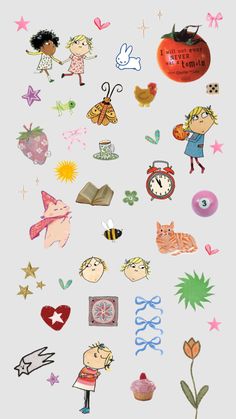 an image of children's stickers on the wall