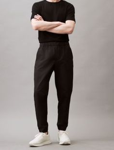 Tech Slim Fit Pull-On Pants Sporty Pants With Elastic Cuffs And Straight Leg, Relaxed Fit Athleisure Pants With Pull-on Style, Sporty Straight Leg Pants With Elastic Cuffs, Athleisure Workwear Pants With Elastic Waistband, Athleisure Pants With Elastic Waistband For Work, Athleisure Pants With Elastic Waistband, Casual Joggers With Elastic Cuffs For Work, Athleisure Work Pants With Elastic Side Panels, Stretch Workwear Pants With Elastic Cuffs