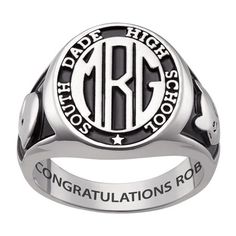 Celebrate graduation with a classy, personalized ring. Congratulate your favorite grad with a stylish, personalized class ring. Featuring a Rhodium-Plated oval design, this ring makes a great graduation gift for your student or yourself! Size: one size. Color: Rhodium Plated. Gender: male. Age Group: adult. Graduation Ring, Graduation Rings, Shapes Images, Great Graduation Gifts, Nissan Logo, Personalized Rings, College Graduation, Personalized Ornaments, Silver Man