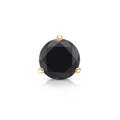 This elegant 3-prong martini-set black round diamond single stud for men makes a stylish statement. This 14k yellow gold stud earring sparkles with a total weight of 0.75 ct. and is available with push back or screw back clasp. Studs For Men, Black Diamond Pendant, Martini Set, Black Diamond Studs, Halo Diamond Earrings, Solitaire Diamond Pendant, Black Diamond Earrings, Colored Diamond Rings, Rose Gold Earrings Studs