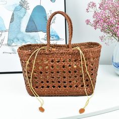 Free U.S. shipping. Style: Hollow out, Vintage , color:Brown, suite for season：Spring, Summer, Autumn ，Beach, Going out, Travel, Work, Material Genuine Leather, Brown Woven Leather Tote Bag Hollow-out Basket Handbags Eco-friendly Brown Shoulder Bag For Vacation, Bohemian Brown Bags For Beach Season, Bohemian Brown Straw Bag With Large Capacity, Large Capacity Light Brown Rectangular Beach Bag, Large Capacity Rectangular Light Brown Beach Bag, Brown Rectangular Bucket Bag For Shopping, Rectangular Brown Bucket Bag For Shopping, Rectangular Light Brown Beach Bag For Travel, Bohemian Light Brown Rectangular Bag