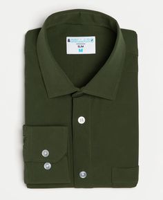 Lomond Forest Green Long Sleeve Dress Shirt – &Collar Cocktail Attire Men, Forest Green Dresses, Green Long Sleeve Dress, Solid Dress Shirt, Green Shirt Dress, Long Sleeve Button Up Shirt, Long Sleeve Shirt Dress, Outerwear Sweater, Athletic Wear