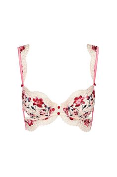 Festival Rose Bra — Ivory | For Love & Lemons Fitted Lace Trim Bra For Wedding, Spring Wedding Bra With Lace Trim, Pink Feminine Bra For Wedding, Elegant Spring Bra With Delicate Lace, Delicate Wedding Bra, Feminine Lace Bra For Spring, Fitted Pink Bra For Wedding, Delicate Fitted Wedding Bra, Delicate Lace Wedding Bra