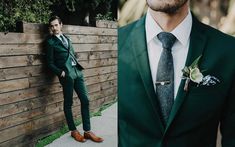 a man in a suit leaning against a wooden fence