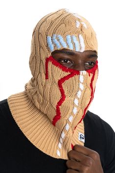 ONESIZE SHEISTY SKI MASK -KNITTED MATERIAL - ONESIZE COLORS: BLACK , KHAKI & WHEAT MATCHES WITH F405 SWEATER Fitted Casual Balaclava For Fall, Casual Balaclava For Cold Weather, Casual Warm Balaclava For Streetwear, Casual White Balaclava, Casual Streetwear Balaclava, Casual Knit Balaclava For Cold Weather, Casual Balaclava For Streetwear, Casual Full-face Balaclava, Fitted Balaclava For Winter Sports