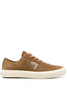 camel brown calf suede leather trim panelled design round toe branded leather insole logo at the sole rubber sole front lace-up fastening Brown Calf Leather Sneakers With Contrast Sole, Brown Calf Leather Sneakers With Rubber Sole, Classic Brown Suede Sneakers, Brown Calf Leather Sneakers With Stitched Sole, Brown Suede Sneakers With Stitched Sole, Brown Lace-up Sneakers With Suede Lining, Nike Tenis, Sneakers Brown, Balenciaga Track