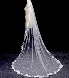 the back of a wedding dress with white lace on it