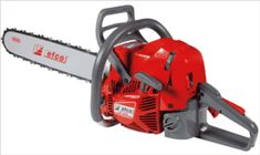 an electric chainsaw is shown on a white background with the words elco written in red