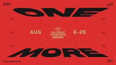 the poster for one more tour is shown in black and red