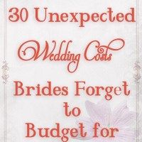 the cover of 30 unexpected wedding cost brides forget to budget for their big day