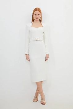 Formal Dresses | Occasion Dresses & Evening Gowns | Karen Millen Elegant Winter Bodycon Dress With Square Neck, Elegant Long Sleeve Bodycon Dress With Fitted Bodice, Elegant Long Sleeve Square Neck Dress For Spring, Elegant Long Sleeve Evening Bandage Dress, Elegant Long Sleeve Bandage Dress For Evening, Long Sleeve Midi Dress With Fitted Bodice, Chic Long Sleeve Evening Bandage Dress, Chic Long Sleeve Bandage Dress For Evening, Elegant Fitted Long Sleeve Bandage Dress