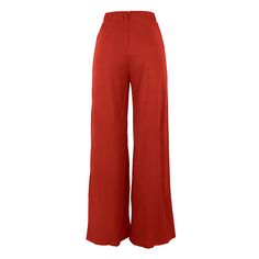 Red Back Zipper Casual Wide Leg Pants Casual Wide Leg Pants, Bottoms Pants, Leg Pants, Wide Leg Pants, Wide Leg, Zipper, Pants, Red, Trousers