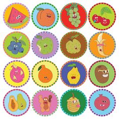 PRICES MAY VARY. Cute fruit stickers set: 500 Stickers , you will receive 63 sheets with 16 designs, enough to meet your decorative needs; Each fruit sticker is 1.5 inch in diameter. 16 Novel and fun design: inspired from a healthy diet and a happy mood, these reward stickers combine fruits with smile expressions; They are printed with 16 kinds of fruit patterns with smile faces, cute and fun to arouse children's interest in fruits and help cultivate their habits of eating fruits. Ideal gifts fo Fruit Stickers, Happy Fruit, Fruit Designs, Behavior Charts, Teachers Classroom, Paper Art Projects, Chore Charts, Kinds Of Fruits, Classroom Rewards