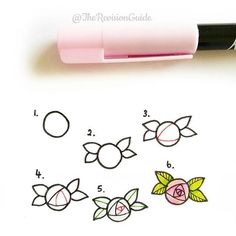 an instagram page with the instructions for how to draw flowers