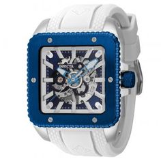 Invicta Akula Men's Watches (Mod: 39940) | Invicta Watches White Watches With Skeleton Dial, White Watch Accessories With Skeleton Dial, Luxury White Watches With Analog Display, Luxury White Watch Accessories With Analog Display, White Skeleton Dial Watch Accessories As Gift, White Automatic Watch Accessories With Rectangular Dial, White Automatic Watch With Rectangular Dial, White Chronograph Watch With Rectangular Dial, Mens Invicta Watches