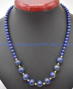 Product Description l  Style : Necklace  l  Size : 6-12 mm l  Quantity :  1 Pcs l  Length : 18 " l  Color : Blue  l  Clasp : -- l  Condition: New If you want to buy more , please contact us . Thanks ! &&&&: Sale the items does not include box.   Payment Policy&Shipping Policy We accept PayPal Please pay within 24 hours If no payment or contact is made with in 7 days item will be relisted. Thank You Please make sure the "Ship To" address you input in Paypal is correct.Items are shipped within 1-2 Lapis Lazuli Gemstone Beads Pearl Necklace, Pearl Necklace With Lapis Lazuli Gemstone Beads, Blue Lapis Lazuli Round Necklace, Elegant Blue Necklace With 8mm Beads, Elegant Blue Necklaces With 8mm Beads, Necklace With 8mm Round Lapis Lazuli Beads, Lapis Lazuli Round Beaded Necklaces, Lapis Lazuli Necklaces With 8mm Beads, Lapis Lazuli Necklace With 8mm Beads