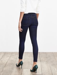 Our premium denim has a figure-transforming fit - making this a wardrobe essential | Banana Republic Dark Wash Mid-rise Jeggings With Pockets, Mid-rise Dark Wash Jeggings With Pockets, Versatile Full-length Dark Wash Jeans, Versatile Full Length Dark Wash Jeans, Versatile Dark Wash Bottoms With Five Pockets, Fall Mid-rise Dark Wash Jeggings, Stretch Mid-rise Dark Wash Jeans, Versatile Stretch Full Length Jeans, Versatile Dark Wash Jeans With Pockets