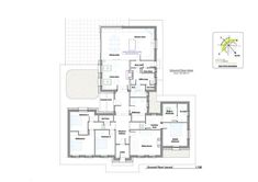 the floor plan for a house with two floors