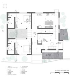 the floor plan for an apartment with two floors and one bedroom on top of it