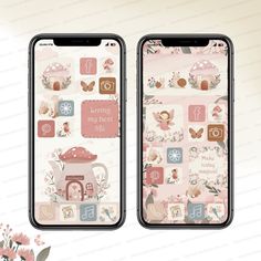 two iphones with floral designs on them and the text, national tea party day