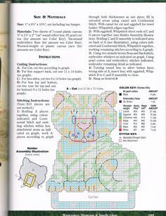 the cross stitch pattern for a teddy bear is shown in an open book with instructions to make it