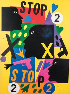 an image of a poster with the words stop 2 x and 3 x on it