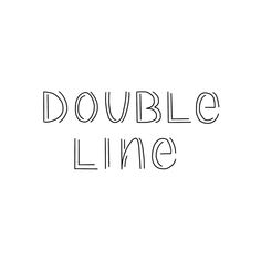 the words double line are black and white