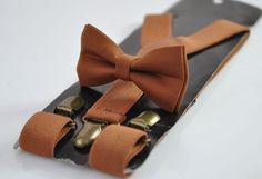 Tan Brown Cotton Bow Tie Bowtie Matched Elastic Suspenders - Etsy Brown Suspenders Groomsmen, Brown Groomsmen, Rustic Wedding Groomsmen, Girls Velvet Dress, Groomsmen Suspenders, Wedding Groomsmen Attire, Brown Suspenders, Brown Bow Tie, Leather Bow Tie