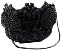 Black Swans, Crystal Purse, Novelty Purses, Classic Purse, Formal Evening Wear, Cute Purse, Art Bag, Evening Handbag, Women Formals