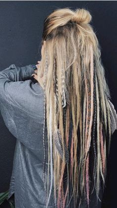 White Girl Dreads, Dread Hair Extensions, Dreads Extensions, Blonde Dreadlocks