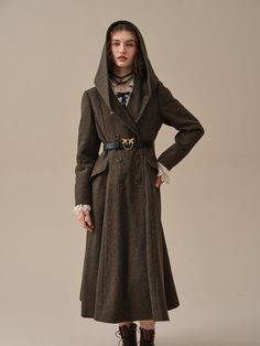 Winter Coat Elegant, Hooded Wool Coat, Wedding Coat, Elegant Coats, Maxi Coat, Hooded Coat, Wool Fabric, Wool Coat, Winter Coat