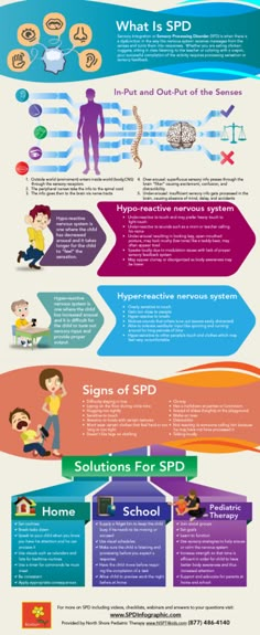 SPD-infographic from Northshore Pediatric Sensory Disorder, Sensory Diet, Integrated Learning, Pediatric Therapy, Sensory Integration, Processing Disorder, Sensory Issues, Sensory Processing Disorder