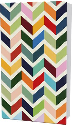 a multicolored chevron pattern on a white background