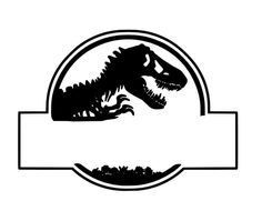 a black and white silhouette of a dinosaur