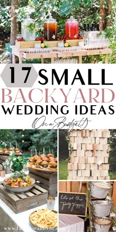 backyard wedding ideas Diy Backyard Reception On A Budget, Wedding Bbq Decorations, Simple Reception Food Ideas, Outdoor Wedding Shower Backyard Parties, Small Outdoor Reception Ideas, Wedding In Your Backyard, Inexpensive Outdoor Wedding Ideas, Outdoor Small Wedding Reception, Backyard Wedding Reception On A Budget