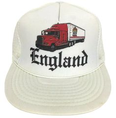 Vintage England Trucking Hat Script Spell Out Logo Mesh Foam Snap Back Semi Trucker Baseball Cap BUY IT NOW! Please feel free to ask any questions you have about this item, I am here to make sure you are happy with your purchase. #HAT32 Truck Stop, Vintage England, Script Logo, Semi Truck, Snap Back, Trucker Jacket, Snap Backs, Semi Trucks, Baseball Cap