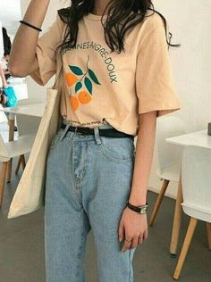 Comfy Korean Outfits, Korean Fashion Aesthetic, Cute Korean Fashion, Outfit Ideas Korean, K Fashion, Cute Fall Outfits, A Mirror, Casual Girl