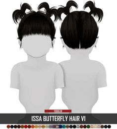 an image of two women with ponytails on their head and hair in the back