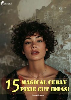 Love your curls! The curly pixie cut is all about embracing your natural texture. 💁‍♀️💫 Short Curly Hair 2024, 3c Pixie Curly Hair, Very Short Curly Haircuts, Curly Pixie Cuts Naturally, Pixie Curly Haircut, Curly Hair Pixie Cut, Pixie Curly Hair, Natural Pixie Cut, Curly Pixie Haircut