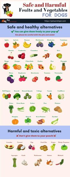 an info sheet with different fruits and vegetables on it