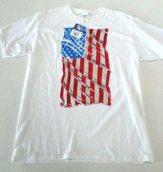 Home of the Brave Boys Flag T-Shirt Size Youth XL -18/20 - runs large White T-Shirt with US Flag Weathered Look Flag 100% Heavy Cotton Gildan T-Shirt Smoke free home Thanks for looking White T-shirt With American Flag Print For Spring, White Short Sleeve Tops Made In Usa, Casual White Tops Made In Usa, White Cotton Shirt Made In Usa, White Cotton T-shirt With American Flag Print, White Flag Print T-shirt For Streetwear, White Graphic Tee Made In Usa, White Summer T-shirt Made In Usa, Casual White Shirt With American Flag Print