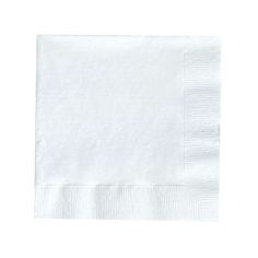 white paper napkins on a white background